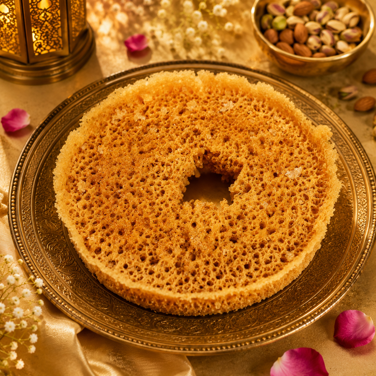 Freshly prepared traditional Ghewar
